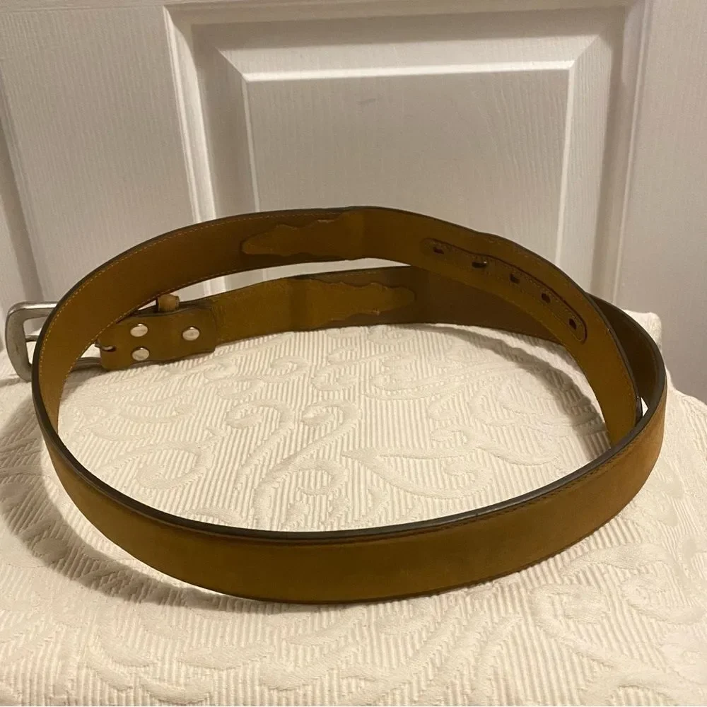 EUC Nocona Western Nubuck Leather Belt Waist 44